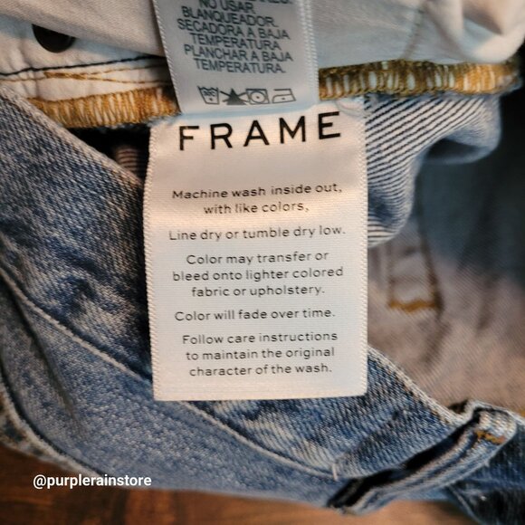 Frame Denim Mini Skirt Tag 26 Measures 28 Exposed Fly Overlap Waist Ophelia - Picture 5 of 10